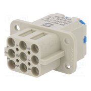 09120082733 Connector: HDC; contact insert; female; 16A; 500V; Han Q; PIN: 9 E_0vs9QcryMW44irAEecZyuffMKiPcR0D51gxajfFf8