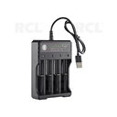 CHARGER for Li-Ion batteries Li-Ion 10440...18560...26650, 1A, 4 cells