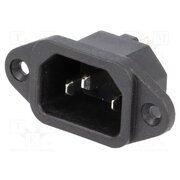 IEC-A-1 Connector: AC supply; socket; male; 10A; 250VAC; C14 (E); IEC 60320 XbQaL9o2_7g06eRcR1bKydw6RBzGOLvfuXWCJvtdeK8