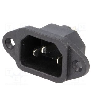 IEC-A-1 Connector: AC supply; socket; male; 10A; 250VAC; C14 (E); IEC 60320 XbQaL9o2_7g06eRcR1bKydw6RBzGOLvfuXWCJvtdeK8