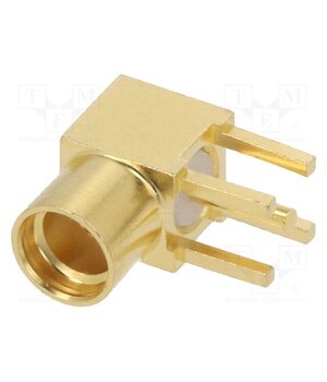 CONMMCX002 Connector: MMCX; socket; female; angled 90°; 50Ω; THT; on PCBs; PTFE P4OB8LRG1gSYx3xzSSM6xKkenkRic9o1ttMi6v8-lY0