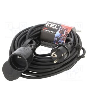 W-97015 Extension lead; 3G1mm2; 15m; rubber; black; Sockets no: 1; 10A 0-Pzt9Zthg11VXtUELnSyjg04uJ6ZWvCxmm7GKSRy8I