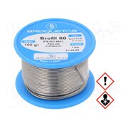 B21PW15-01100-1A104 Tin; lead-based; Sn60Pb40; 1mm; 0.1kg; reel; 183÷190°C; Flux: SW26 e3dYpckEvyTNt43mJ6gXrn9X2WVaL2bIH0xgHD53KE0