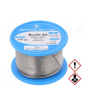 B21PW15-01100-1A104 Tin; lead-based; Sn60Pb40; 1mm; 0.1kg; reel; 183÷190°C; Flux: SW26 e3dYpckEvyTNt43mJ6gXrn9X2WVaL2bIH0xgHD53KE0