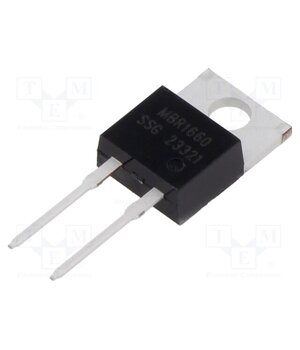 MBR1660 Diode: Schottky rectifying; THT; 60V; 16A; TO220AC; Ufmax: 750mV e5dQLa3zR4vI2vHpwE0wFAP-qVWXcQKUSSTesPhOMBs