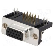 HDL15-SL-B Connector: D-Sub HD; PIN: 15; socket; female; angled 90°; THT XfDKv_8GdhLWZaDDlblNOUf2Tgg8uSeZYmtXbbPVcpE