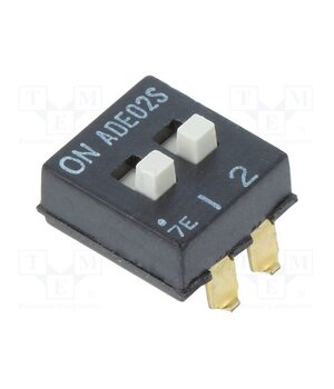 1825058-1 Switch: DIP-SWITCH; Poles number: 2; ON-OFF; 0.1A/24VDC; Pos: 2; SMT 3Jz3O0gEl66Y5Fxkz5wcu1QyBAvVDRgaUZYyrFnrGMo