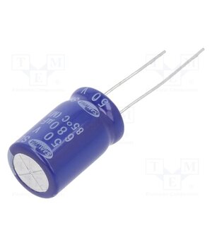 SD1H687M12020PH Capacitor: electrolytic; THT; 680uF; 50VDC; Ø12.5x20mm; ±20%; 2000h yJRtrRiah_354hnxrSalvLugXgSWjyQVyO3WlqWPisQ