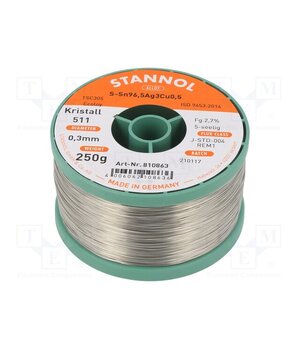 810863 Tin; lead free; Sn96,5Ag3Cu0,5; 0.3mm; 0.25kg; reel; 217÷220°C KNOOgqjBdgnuQ6ej3gHE15DXXrfxYyhWQmUVzZHMPWk