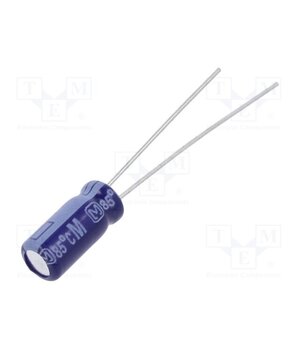 ECA1HM100 Capacitor: electrolytic; THT; 10uF; 50VDC; Ø5x11mm; Pitch: 2mm; ±20% wUT94Vfh7K5GuIrcWGGilwcjKkJjNJ5KekW2QLROm5A