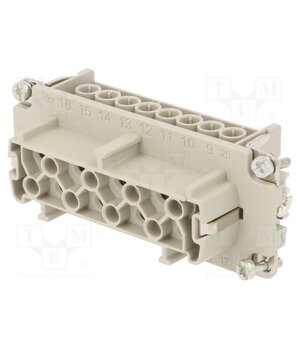 C14610B0061023 Connector: HDC; contact insert; female; 16A; 660V; PIN: 8; 8+PE HWfSaFizBx3szfood9YJbT_OsdNYi-RTRqCuuPSbOmI