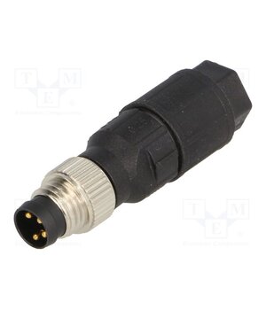 22260043 Connector: M8; male; PIN: 4; 30V; IP65,IP67; straight; for cable Vv5p5mFdCBKv6jYm25KGKdFJ3OECcPYvJDoIat4iy3Y