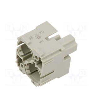 CX 02 BF Connector: HDC; contact insert; female; 50V; UL94V-0; Modules: 2 9r-flzKYqKWIGCHzLYQEZtnONd7T9_6KwLGKz0hMXv8
