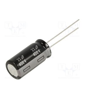 EEUEB2G220 Capacitor: electrolytic; THT; 22uF; 400VDC; Ø12.5x25mm; ±20%; 5000h vdzu8WuCzhrLiwj0d6U6T1XPi6mWHy-oTl5cwhF0n8c