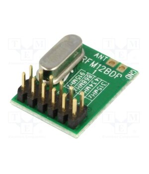 RFM12B-868DP Module: RF; FM transceiver; FSK; 868MHz; SPI; -105dBm; 2.2÷3.8VDC U3XsGPhSu-AJnjpyrR_Vt-QGg3qJ86JlTZvlaRakqCw