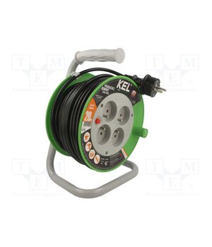W-97368 Extension lead; 3G1mm2; 20m; PVC; black; Sockets no: 4; reel; 10A yPd07DAyThHlbOQ8CZXt9mAJ0UplHkmKcbpcL9bLeAE