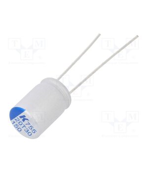 A755KS157M1DAAE020 Capacitor: polymer; low ESR; 150uF; 20VDC; THT; ESR: 20mΩ; A755; ±20% 2j6ZDgAorIW_Xmkf7CP9YWDRJqUxdCIEraFqmuQBL4Q