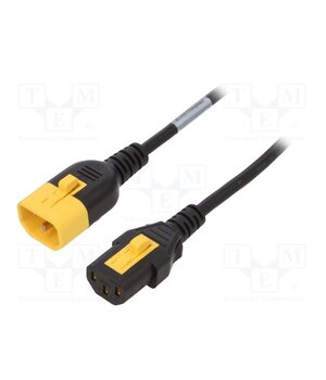 3-100-361 Cable; 3x18AWG; IEC C13 female,IEC C14 male; PVC; 3m; black; 10A p5I_J1lRsxCgtOqWeOidjBeEl2ynMl5nDMiX4vUWHlo