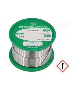 ECO1 B2.1 1,5MM 100GR Tin; lead free; Sn99,3Cu0,7; 1.5mm; 0.1kg; reel; 220°C; Flux: SW26 bTcK7hHkP7jYvk_Xb7EHw2NKXbIB15MMSMKJE8RFHM0