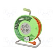 M01803 Extension lead; 3x1.5mm2; reel; Sockets: 4; PVC; orange; 50m 4JReofAHSQoyuJOv_Hsfh9PDLE4QUs7VNkvDAWYHIo0