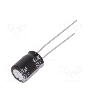 EEUEB1J470S Capacitor: electrolytic; THT; 47uF; 63VDC; Ø8x11.5mm; Pitch: 3.5mm 72fHPfjt4ThNkFM3rDFEeHvsg4WgFl_G8KRHrdtAlVE