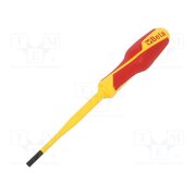 012740606 Screwdriver; insulated,slim; slot; 4.5x1mm; Blade length: 100mm 9ACM0LejZ2pJRqZulA2t92_m8y-yQNfNRdsZAKSpQJI