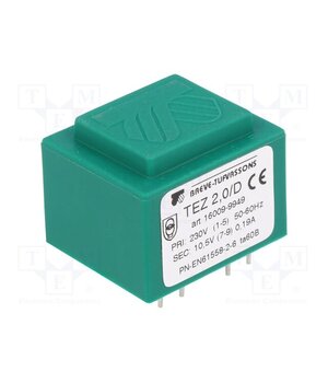 TEZ2/D230/10.5V Transformer: encapsulated; 2VA; 230VAC; 10.5V; 190.4mA; PCB; IP00 wfqQbqMYYLkv0Il_IkzinwKScaK_Ui8ZGabCbsEbkfc