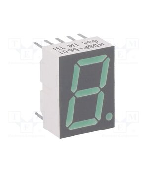 HDSP-5601 Display: LED; 7-segment; 14.22mm; 0.56"; No.char: 1; green; anode 9z_rPtKSXKySk-1BJz7ps4YWKbQ6ZPGwD1vYD88WOvk