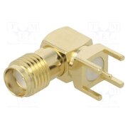 R-531 Connector: SMA; socket; female; angled 90°; 50Ω; THT; PTFE jex8F-95WbOIh4r5BR5KkR5yNycXAlDDQkToZaaJ4q4