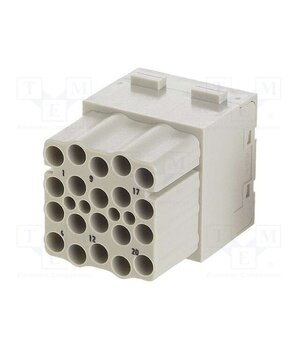 09140203101 Connector: HDC; module; female; 16A; 500V; Han-Modular®; PIN: 20 DjXqEOBNJwOkCuq9uCDx-TmSwrHVOsMxbX4SarQ__HU