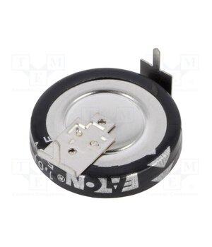 KVR-5R0H105-R Supercapacitor; THT; 1F; 5VDC; -20÷80%; Body dim: Ø19.1x5.2mm; 30Ω NbaMXryWL9btGx8Kwb6UqFycBSm4g3eMcDiobQaykDQ