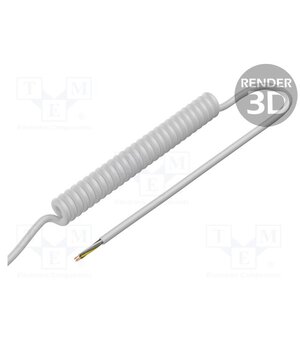 SPT00194B Wire: coiled; 5x0.5mm2; unshielded; PUR; white; 300V; 0.8m; 3.2m 0z3r14eTxA9lUHxlktRIT4xtXoEqiGDCKeAuk-cQeb8
