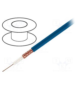 RG59 FLEX BLUE Wire: coaxial; RG59-flex; stranded; OFC; 0.22mm2; PVC; blue; 2kVAC iFUAqqVZnPQB_ggWee5sIrlnUgbABSX9n85TkT5xJsI