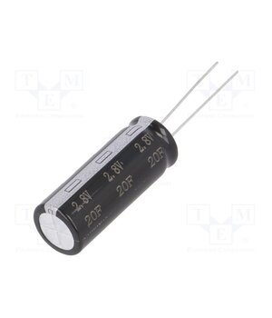 BUP002R8L206FA Supercapacitor; THT; 20F; 2.8VDC; ±20%; Ø12.5x34mm; 30mΩ; -40÷65°C AHPRjrVUG7-YYc4lOzJBe1EL-3UMhu9M6AngQjnCqhw