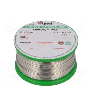 SN96,5AG3CU0,5-1.1.3 Q 1.00MM 250G Tin; lead free; Sn96,5Ag3Cu0,5; 1mm; 250g; reel; 217÷219°C; 3% CItDu_6E0WxP3ZDX6PbAHOsUy37d3An2O9ISa_BWMVw