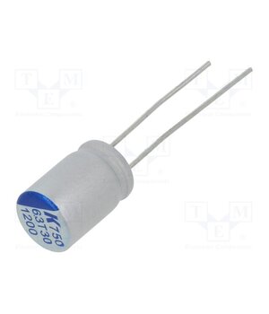 A750KS128M0JAAE014 Capacitor: polymer; low ESR; 1200uF; 6.3VDC; THT; ESR: 14mΩ; A750 WOZTkLB6I9pteNlOmqKeozV3vTHccRyuYfku0y1wlVs