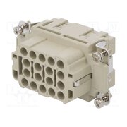 DEE-018-FC Connector: HDC; contact insert; female; DEE; PIN: 18; 18+PE; crimped DYy1G3Vs9Lc3x-h3JZDEOlp9r1o4XVnYJWG4h4wbZ24