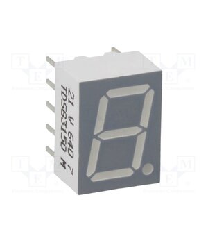 TDSG3150 Display: LED; 7-segment; 10mm; 0.39"; No.char: 1; green; 0.45÷3mcd D3y18r-CTGtLqFhsI61-_MUdZkFkZYVCduyqV0cEk6I