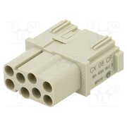 CX 08 CF Connector: HDC; contact insert; female; MIXO; PIN: 8; 16A; 600V YVbHYwea_hOI6Akv1H2MpzDkv33a7ABbIA24J37IK54