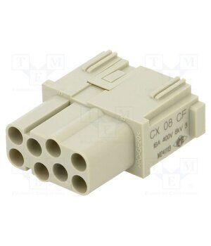 CX 08 CF Connector: HDC; contact insert; female; MIXO; PIN: 8; 16A; 600V YVbHYwea_hOI6Akv1H2MpzDkv33a7ABbIA24J37IK54