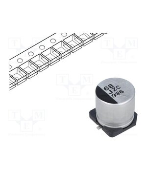 EEHZC1J680P Capacitor: hybrid; 68uF; 63VDC; SMD; ESR: 30mΩ; ZC; ±20%; Ø10x10.2mm tgyMOaS_LhZUF0MjDxgF5DvtEc9eKEmU9xs1szuZifk