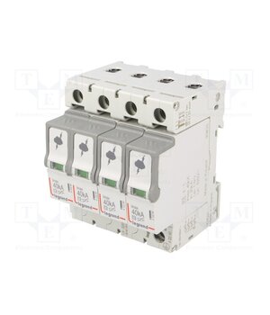 T2 40KA 4P Surge arrester; Type 2; Poles: 4; 40kA; 320VAC; -10÷40°C; IP20 nMEhYgFupX0WbzpG1GU2qUocLjLcPNZh9zSAOKCUScg