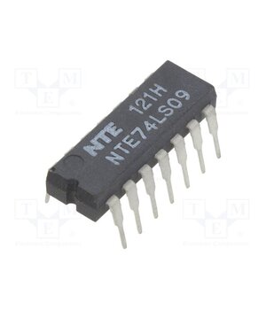 NTE74LS09 IC: digital; AND; Ch: 4; IN: 2; TTL; THT; DIP14; OUT: open collector rPOZ8mLz_9oIyiFnx_wCQdV3j9zzilP3ZxI8jjcuOQE