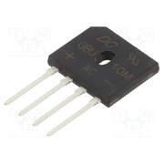 GBU10M Bridge rectifier: single-phase; Urmax: 1kV; If: 10A; Ifsm: 220A OfH38Ha4QvoB706vnymQYk17eKcNfchyknNXDwYvzkI