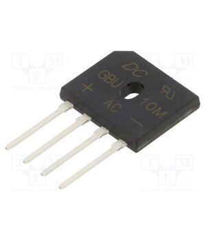 GBU10M Bridge rectifier: single-phase; Urmax: 1kV; If: 10A; Ifsm: 220A OfH38Ha4QvoB706vnymQYk17eKcNfchyknNXDwYvzkI