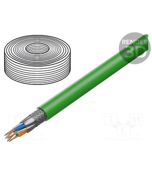 DK-1843-VH-1 Wire; S/FTP; 4x2x22AWG; Cat 8.2; wire; Cu; Insulation: LSZH; green E1EYWG9KXC9cJWdkpGU1BptUo1-lDa11PJu97czW574