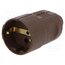 05164 Connector: AC supply; female; socket; 2P+PE; 230VAC; 16A; brown m0ZsQYSIoT4V8dCf25gtZgnBY1EDHkst0I-OC0tExYE