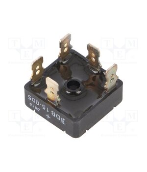 DB15-005 Bridge rectifier: three-phase; Urmax: 50V; If: 15A; Ifsm: 350A; THT nKCiuIvZGT0nTCc4zZSzrJZCu3ShNtqdb69WytRDTzo