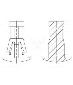 8G820V41245 Assembly stud; polyamide 66; L: 12mm; snap fastener; natural PVJ369iQ1ra0fw5TFb3nnDcl6_2M0ZVvbDNYGtClOS0