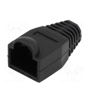 DS1124-03-PB RJ45 plug boot; 6.5mm; black FFV39DapyjXsOfOguXnt_OFPlsMYyXE0GdZt3HE3608